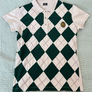 Dolce & Gabbana Vintage Y2K Argyle Polo